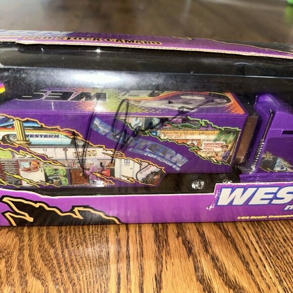 1999 Racing Champions Transporter With Pro Stock Camaro 1:64 Signed Vtg - Picture 2 of 4